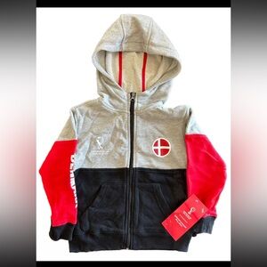 FIFA Licensed Soccer Futball World Cup Team Denmark Hoodie Sweatshirt Size 4